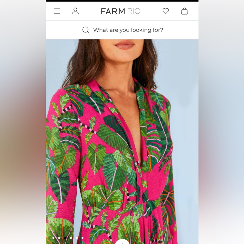 NWOT Farm Rio Leaves Print Maxi - Picture 2 of 6